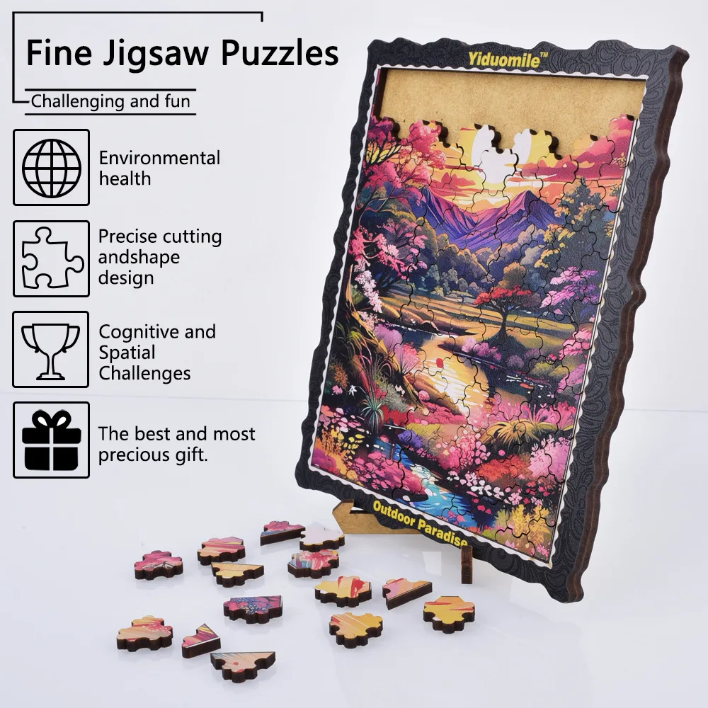 14.5*11.6cm109 Stuks Xanadu Olieverfschilderij Houten Puzzel, Perfect Verjaardagscadeau Familiespel