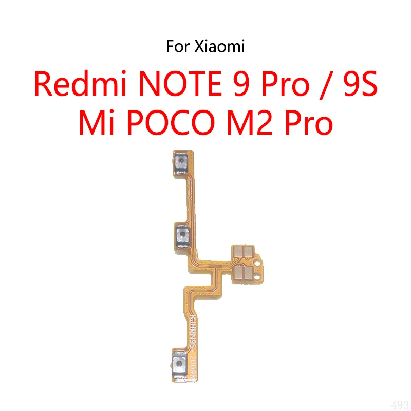 Power Button Switch Volume Mute Button On / Off Flex Cable For Xiaomi Redmi NOTE 9 Pro 9S / Mi POCO M2 Pro Pocophone