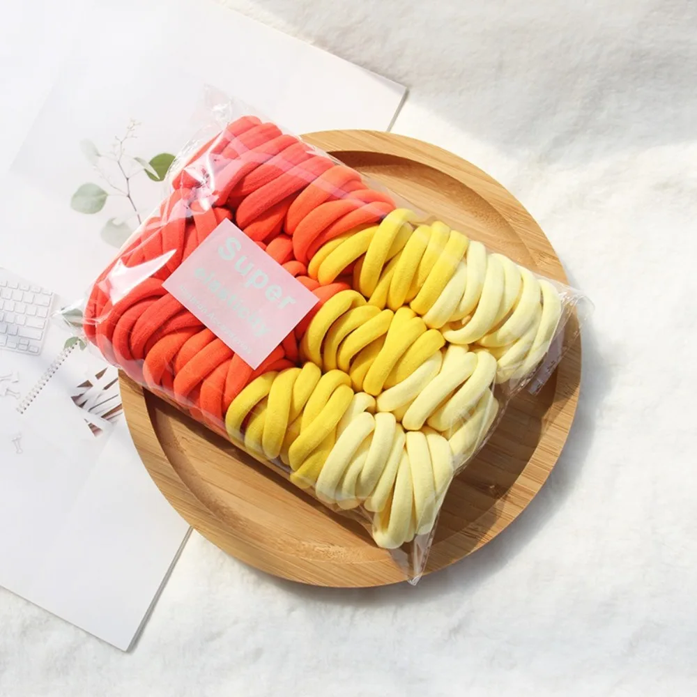 

100Pcs/Set Colorful Elastic Rubber Bands Hair Ring Headwear Women Ponytail Holders Hair Scrunchies Hair Bands Hair Rope Set Gift