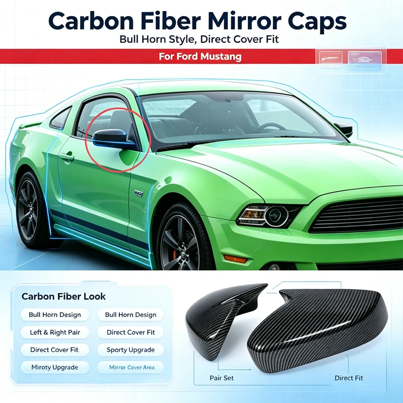 Suitable for 09-14 Mustang Ford Mustang horn rearview mirror housing modified reversing mirror reflector