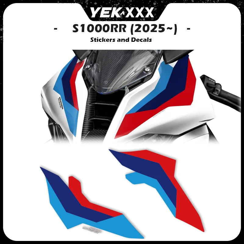 Adesivo dianteiro para carenagem de motocicleta, decalque para cabeça (2025 ~) para BMW S1000RR 2025