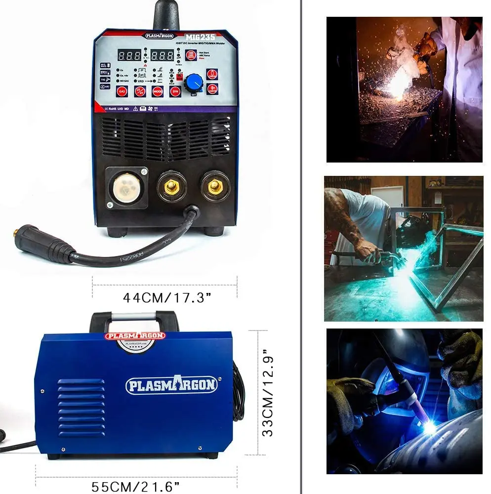 Semi-automatic welding machine 3 In 1 MIG/MAG TIG MMA IGBT Inverter MIG welder Gas Gasless No Gas Fit 0.6mm 0.8mm Flux Core