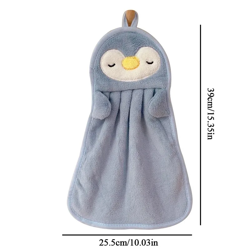 Baby Hand Towel Can Hang Absorbent Towel Cute Penguin Duck Skin-friendly and Soft for Children Towels Bathrobe Home Textile