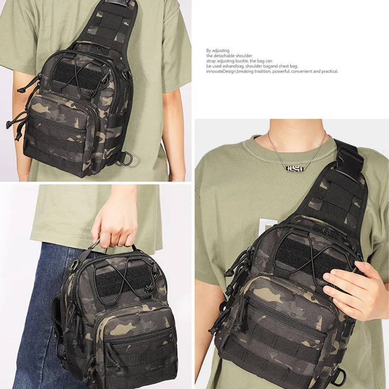 Versatile Tactical Chest Bag Men Outdoor EDC Shoulder Sling Bag Hunting Concealed Range Bag Waterproof Hiking Camping Day Pack