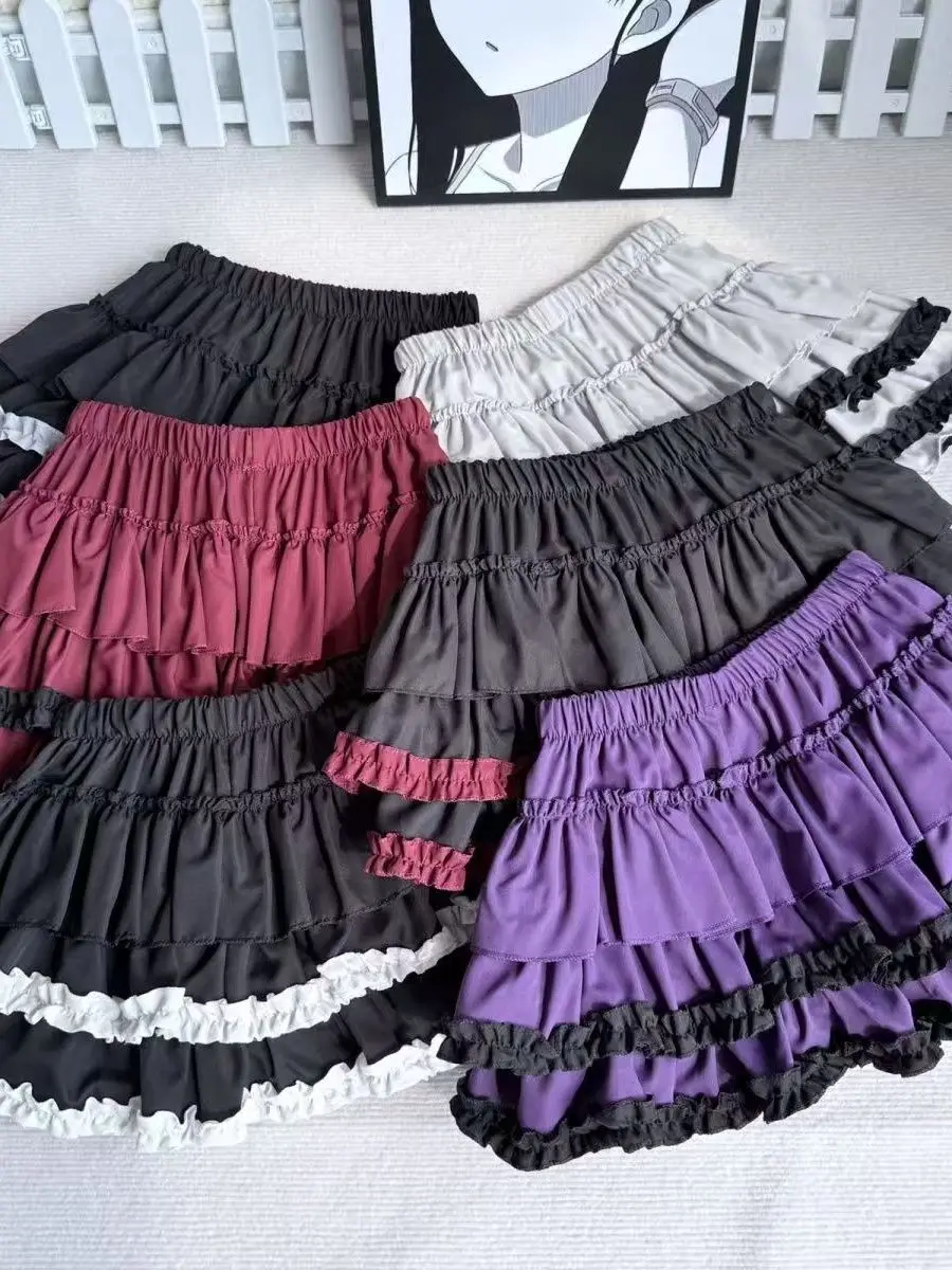 Sweet And Spicy  Bow Pumpkin Puffy Skirt High Waist Casual Anti-Light Summer New Style Cake Short Skirt Women's Dress