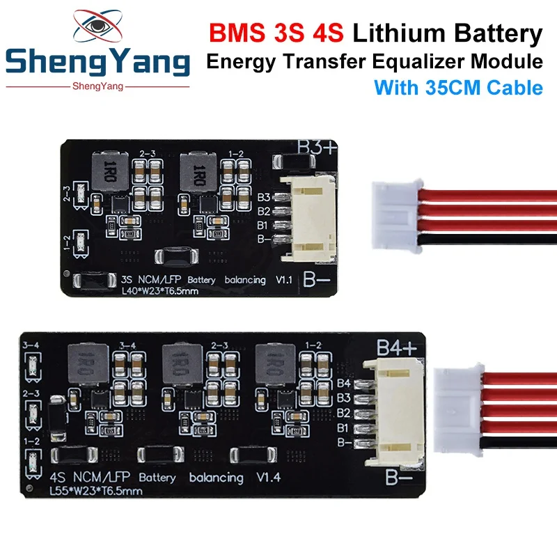 TZT BMS 3S 4S Active Balancer Board 1.2A Lifepo4 Lipo Li-ion Lithium Battery Energy Transfer Equalizer Module Inductive Version