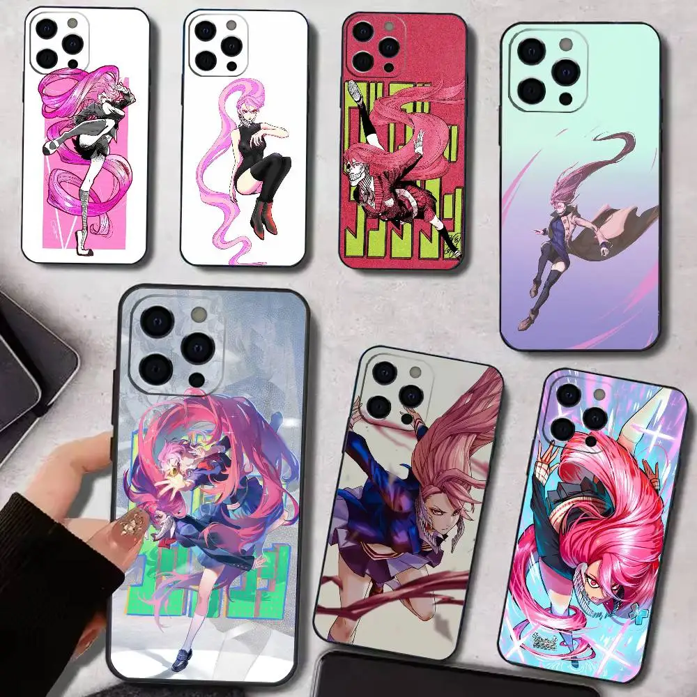 

A-Aira D-Dandadan Phone Case For iPhone 17,16,15,14,13,12,11 Plus,Pro Max,Soft Silicone Black Cover