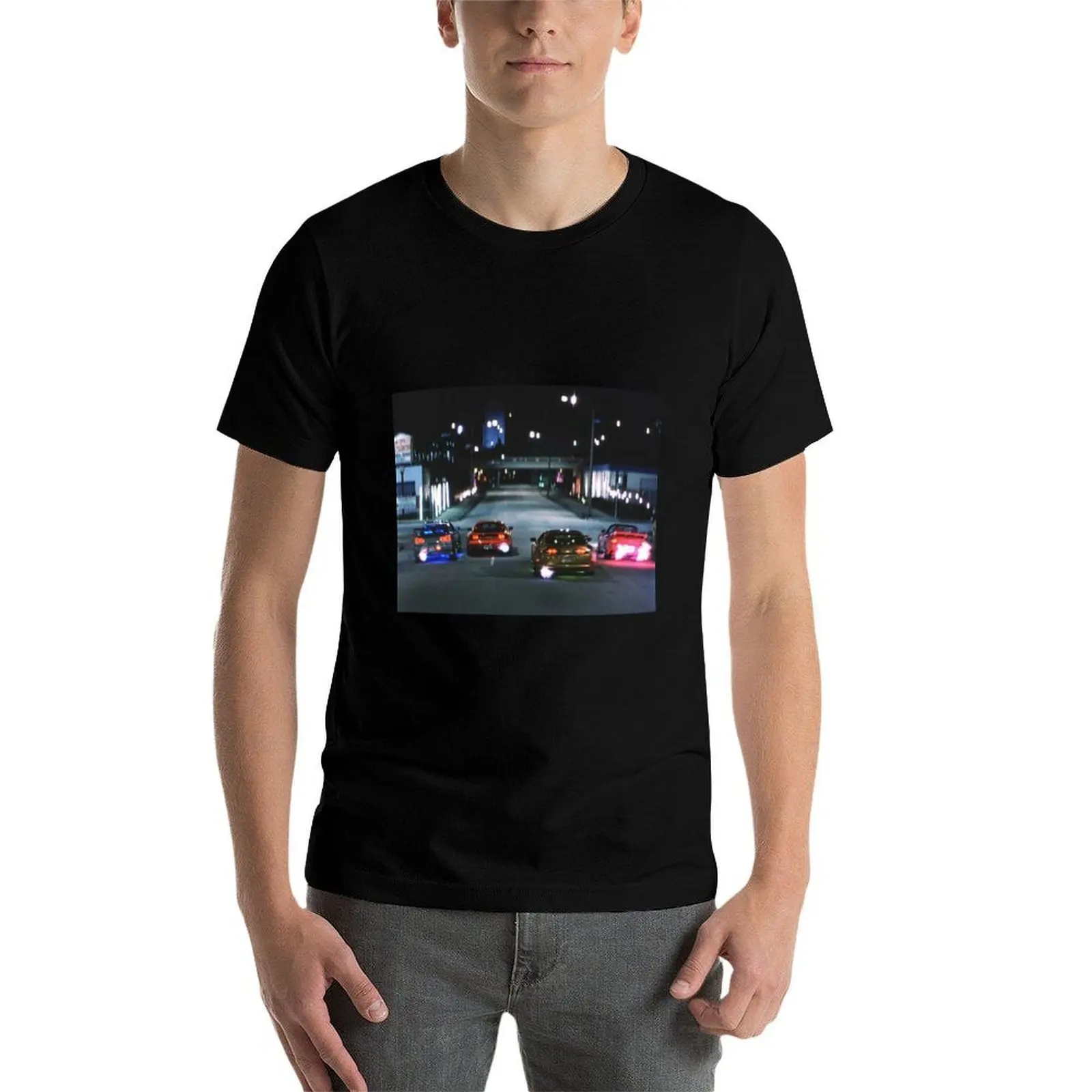 Fast & Furious T-Shirt, Summer Casual Cotton Tee, Oversized Streetwear Tops, Vintage Graphic Print, Loose Fit Short Sleeve - view 4