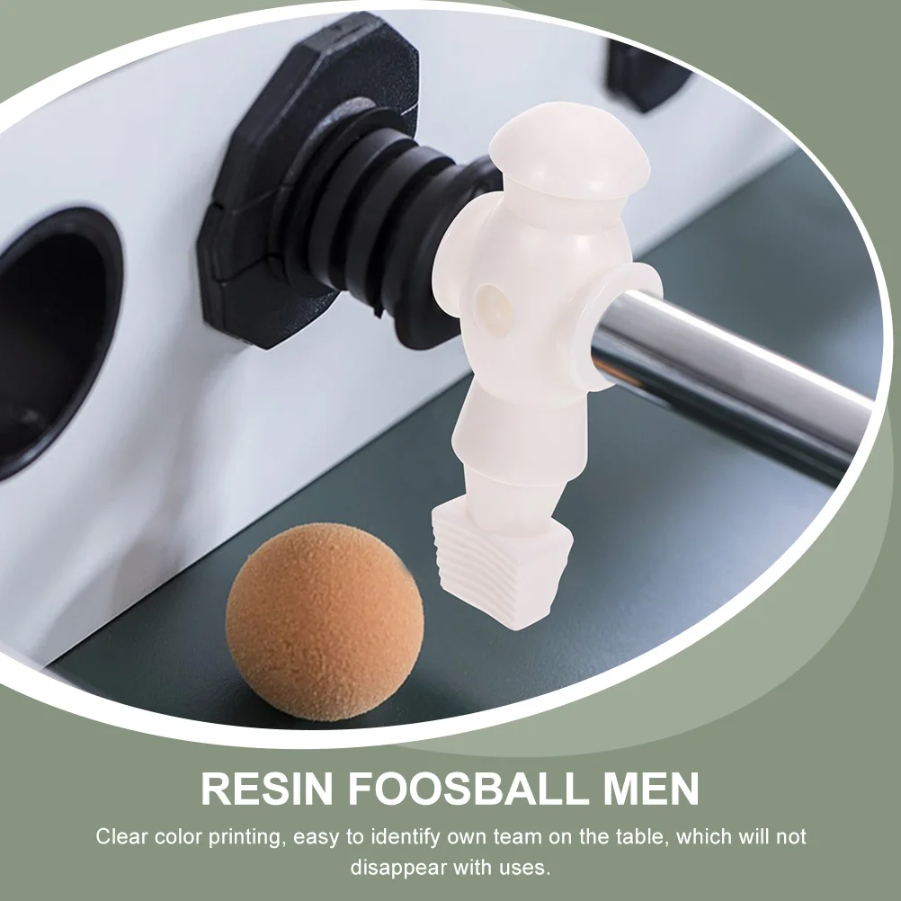 

5Pcs Table Football Men Professional Design Clear Color Printing Wear Resistant Replacement Foosball Player Resin Foosball Men
