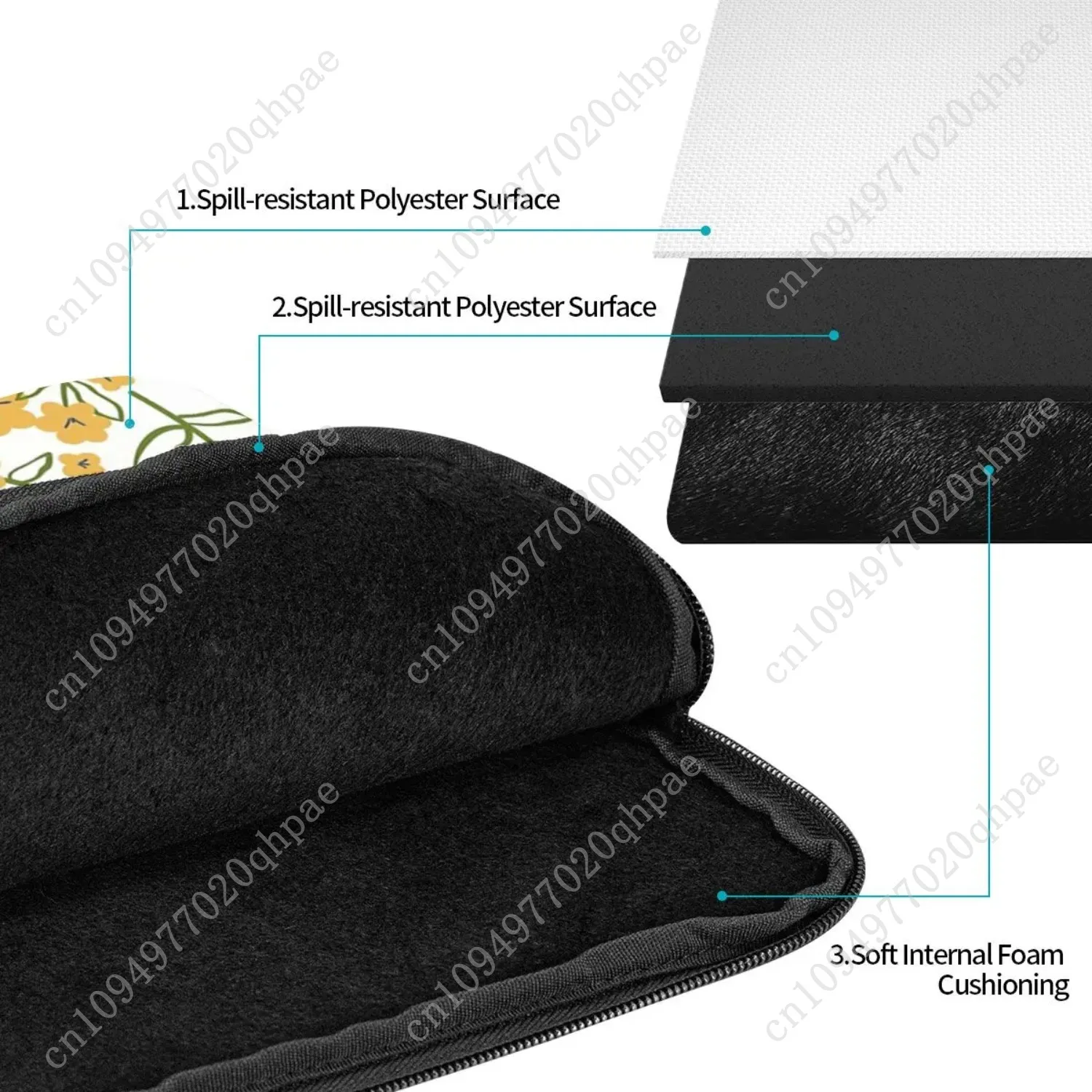 حقيبة كمبيوتر محمول للكمبيوتر المحمول حافظة مافالدا والزهور حافظة كمبيوتر Kawaii كارتون 10 12 13 15 17 بوصة حقيبة مضادة للصدمات