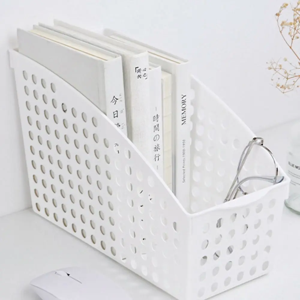 Sundries Storage Box A4 File Storage Box Paper Organizer Minimalism File Organizer Box Desktop Organizer White Document Holder
