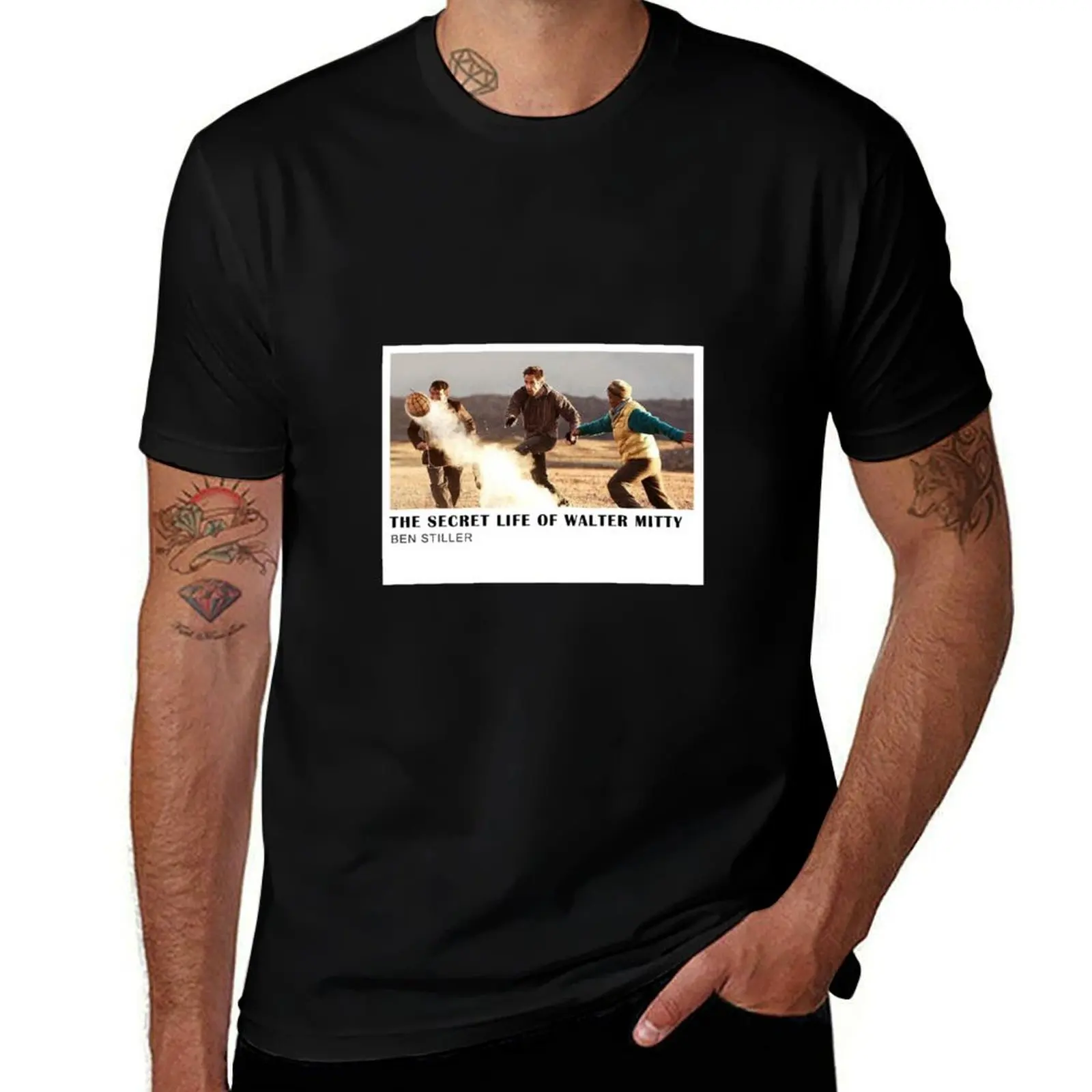 The Secret Life of Walter Mitty Movie Poster T-Shirt Big and Tall Gym T-Shirt