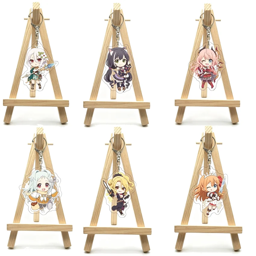 55MM Anime Princess Connect! Re:Dive Figur Kokkoro Karyl Pecorine Christina Eriko Miyako Acryl-Schlüsselanhänger Niedliche Geschenke