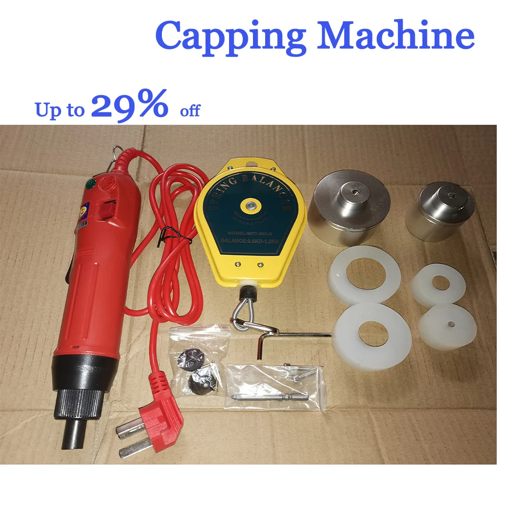 Small Water Bottle Capping Machine Handheld Sealing Machine Capper Packaging Equipment Lid Tightener Cap Dia 10-50mm Wholesale