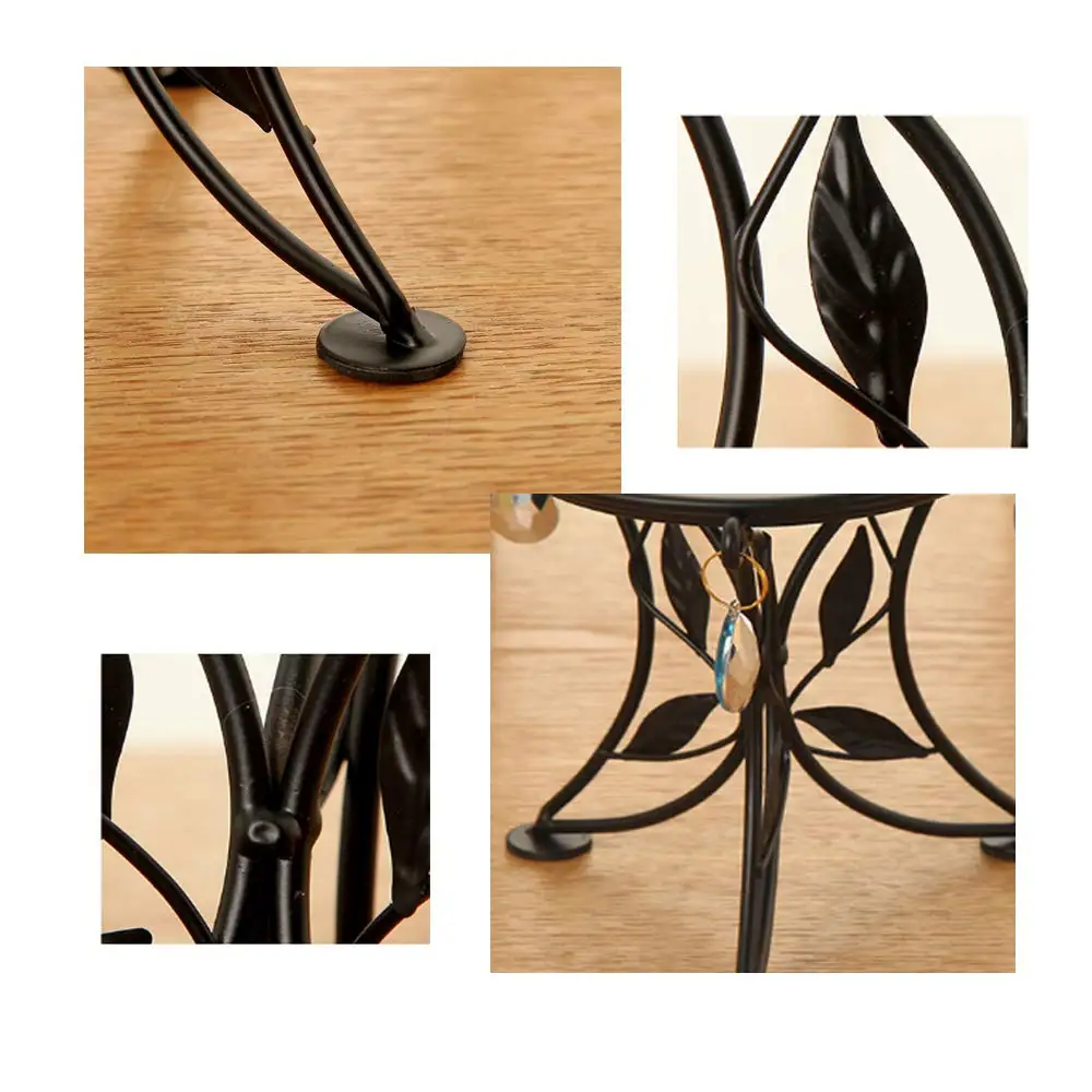 ABAH-Mini Countertop Plant Stand Metal Potted Plant, Decorative Flower Pot Rack Indoor Outdoor Bracket