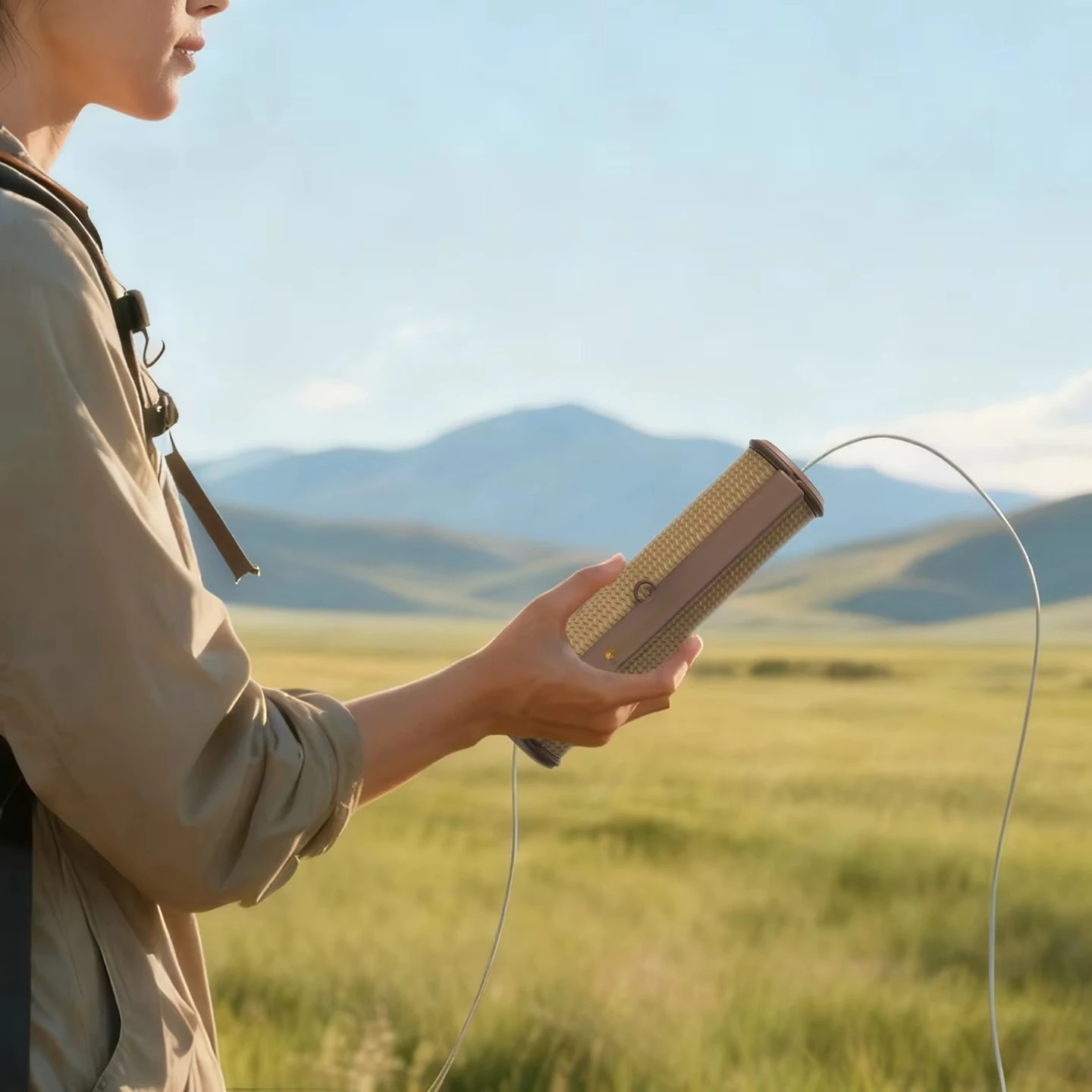 Ultralight  Winding Solar Charger Desert Brown | Backpacking Essentials | Essential gear for hiking