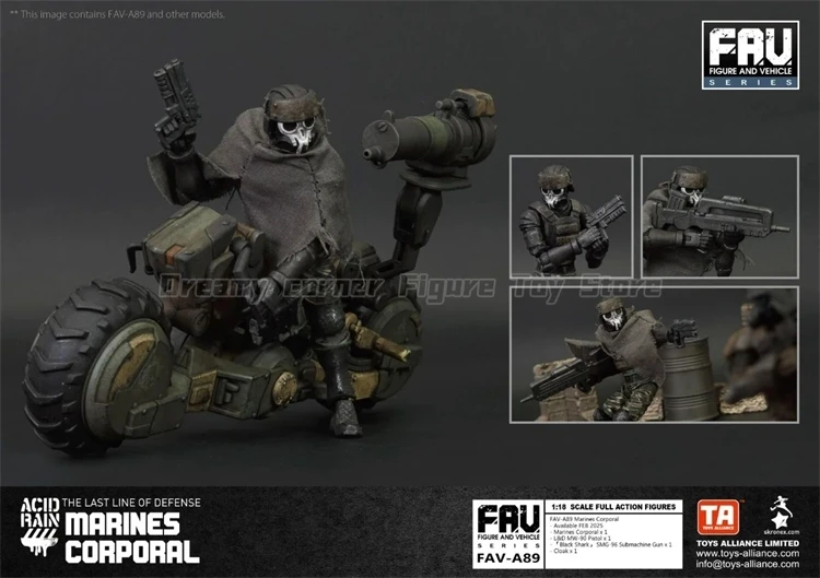 

【In Stock】Acid Rain Action FAV-A89 MARINES CORPORAL 1:18 SCALE FULL ACTION FIGURES