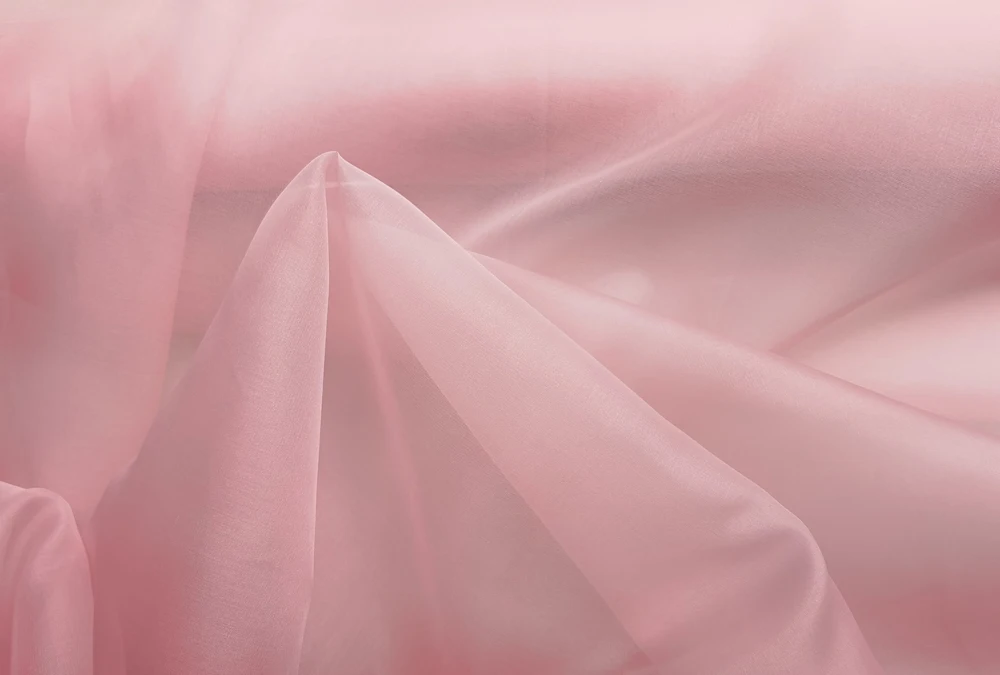 45'' / 55'' breit pro Meter steif geformte Hochzeitsgaze aus schlichter, natürlicher Organza-Stoff aus reiner Seide – Detail 28