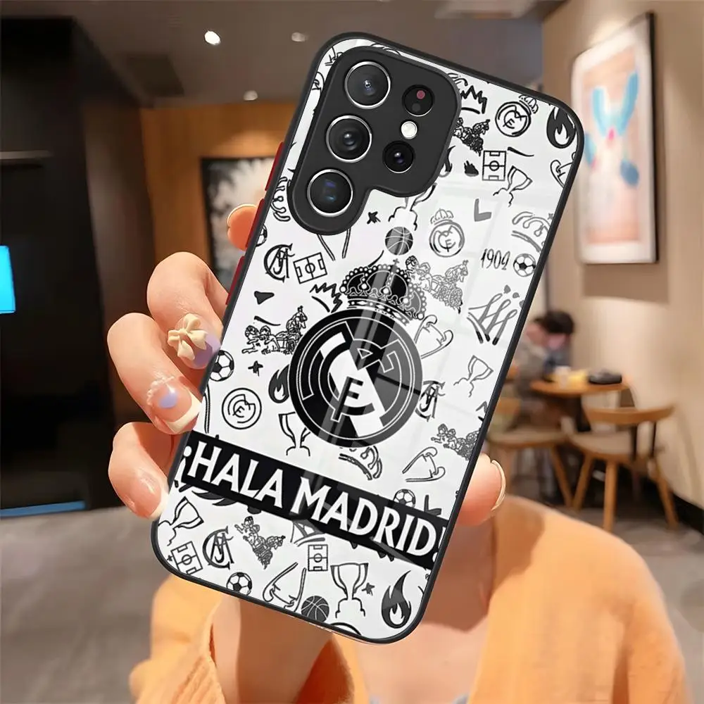 R-ReaL M-MaDriDS FC Handyhülle für Samsung S26 S25 Edge Ultra 24 23 22 21 Ultra Plus Fe A55 56 15 4G 5G Glasabdeckung