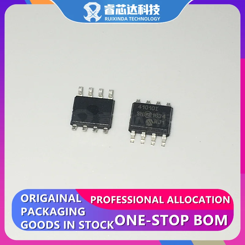 RXDNA MCP41010T-I/SN 410101 41010I SOP8 MCP41010-I/SN Digital Potentiometer 10k Ohm 1 Circuit 256 Taps SPI Interface 8-SOIC