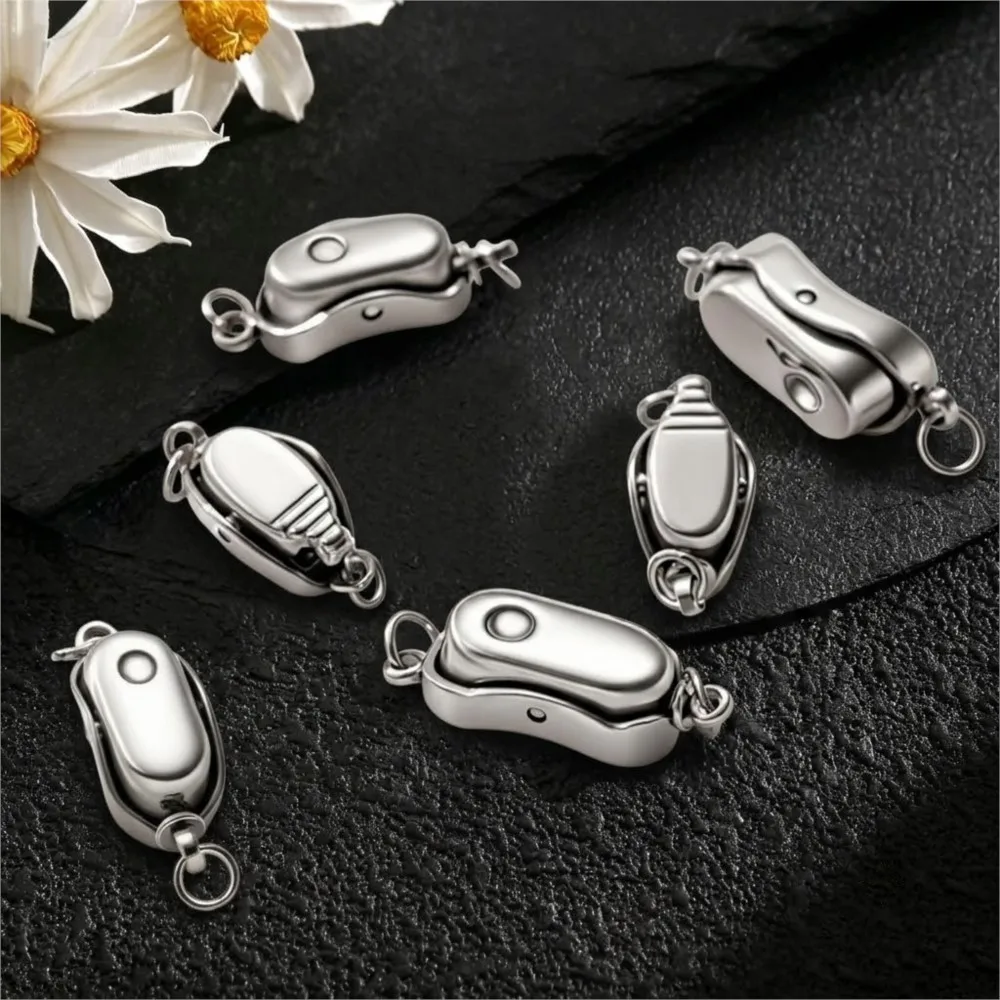 2/5Pcs Stainless Steel Peanut Shape Clasp Chain Connector Buckle DIY Pearl Bracelet Necklace Jewelry Making Accessorie Wholesale view 2