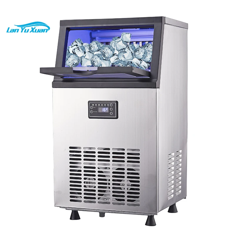 Countrytop Portable Square Crystal Cube Ice Maker Machine Commercial