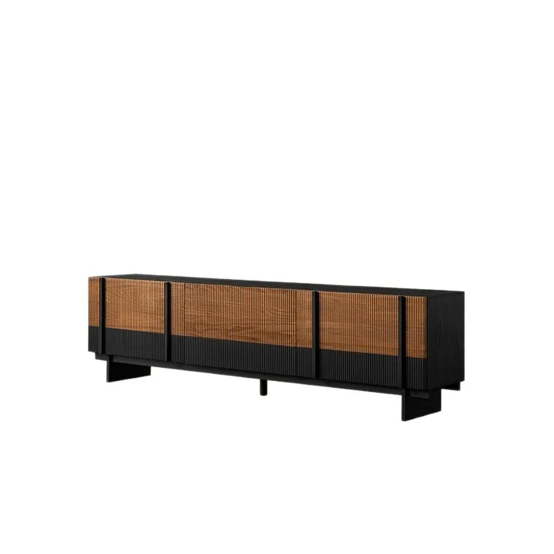 

style ash wood TV cabinet, storage and storage integrated living room household small apartment solid wood TV cabinet