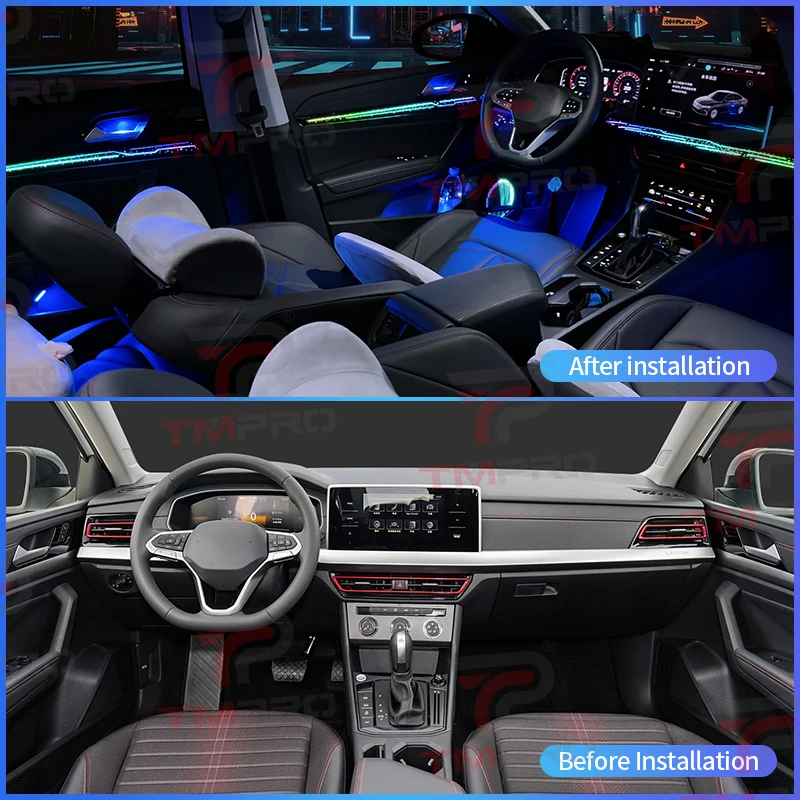 TMPRO 64-Color LED Safety Assistance System Ambient Light is suitable for the interior decoration of the 2025 Volkswagen Lavida