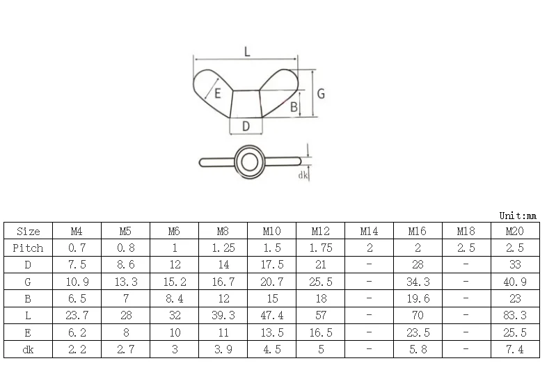 304 Stainless Steel Special-Shaped Hand Screw Nut Big ear Butterfly Nuts Ram Screw Nut Claw Nut M4 M5 M6 -M20