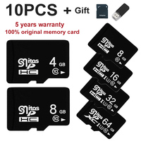 10PCS Original memory card 32GB 64GB Custom Logo C10 TF Cards SDXC 128GB 256GB 512GB 60-80MB/S U3 For Phone Drone Camera