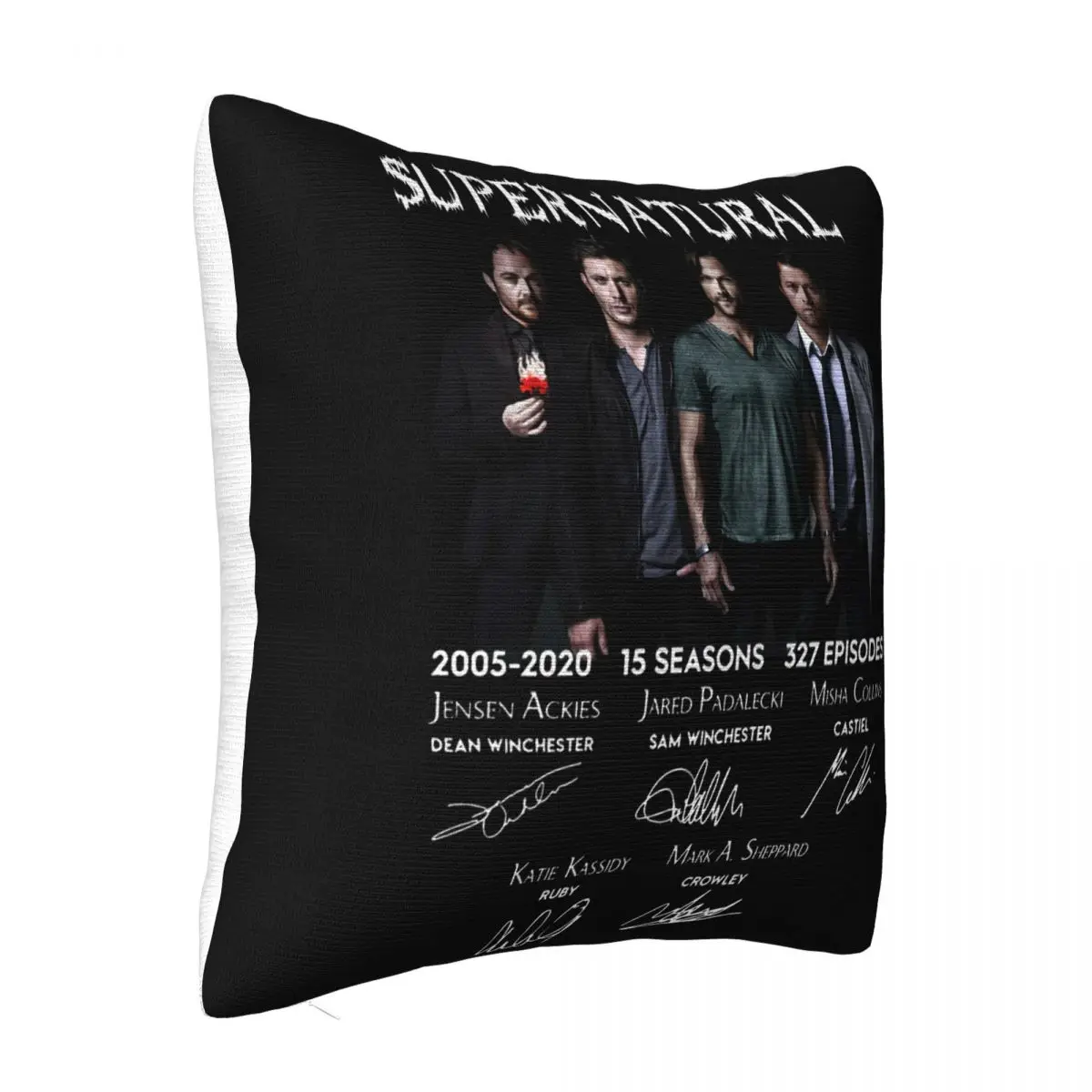 15 Years Of Supernatural 2005 2020 15 Seasons 327 Episodes Signature S Retro Pillow Case