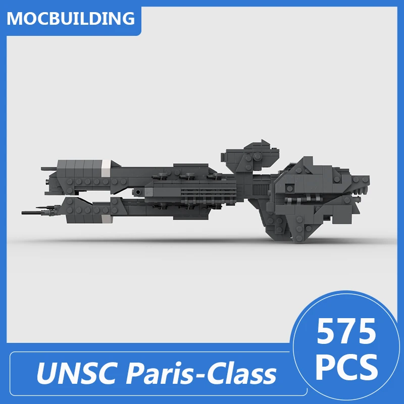 Midi Scale UNSC Paris-Class Heavy Frigate Model Moc Building Blocks Diy Assemble Bricks Space Collection Display Xmas Toys Gift