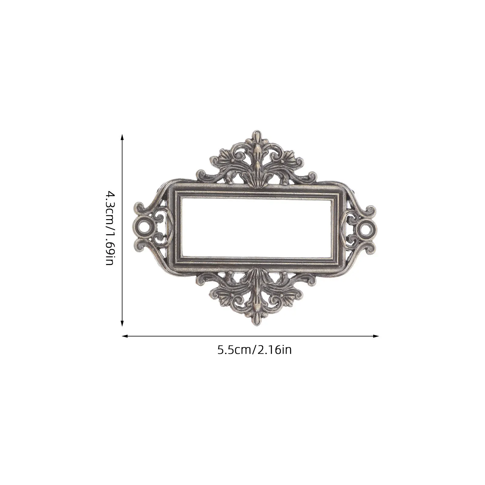 24Pcs Metal Name Card Holder Vintage Cabinet Label Frame for Drawer Box File Organizer Office Apothecary Hardware Accessory