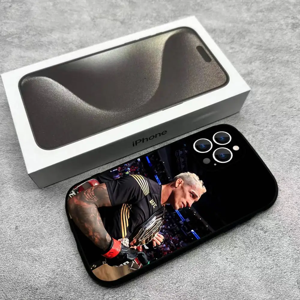 حافظة هاتف Charles Oliveira Do Bronx لهاتف iPhone 17,16,15,14,13,12,Pro,Max,Plus,E,SE4,Air,Mini Black Soft Box #3