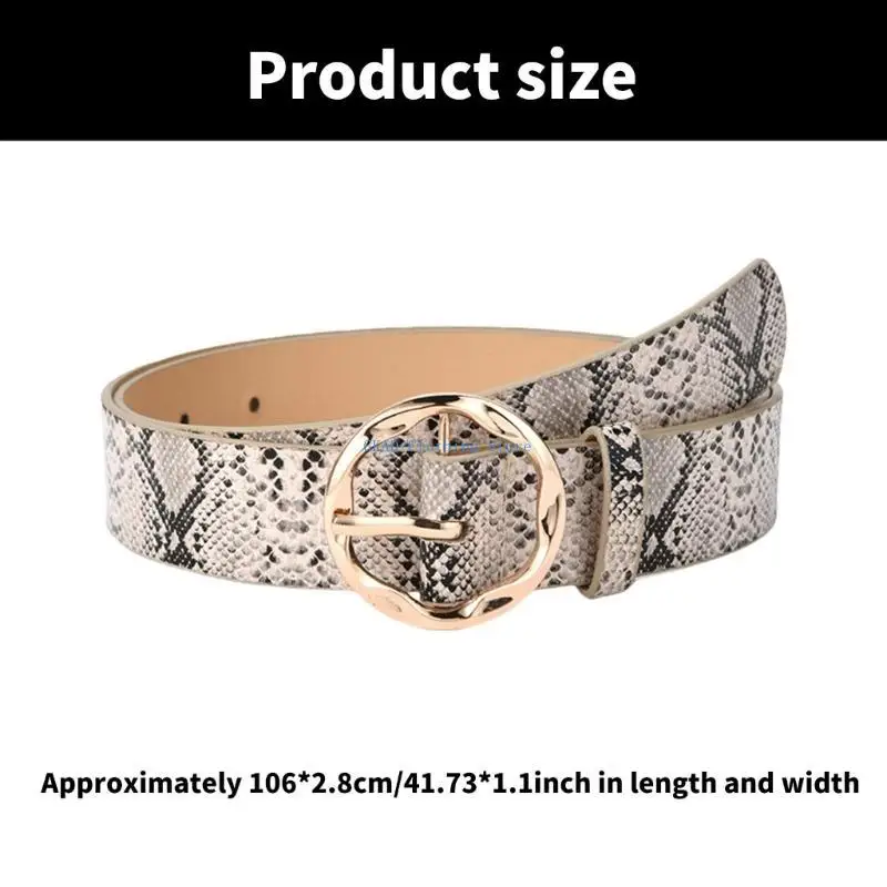 N0PE Cowgirl Weistband Leopard Print Weist Belt -Syng Hot Retro for Jeans Dress