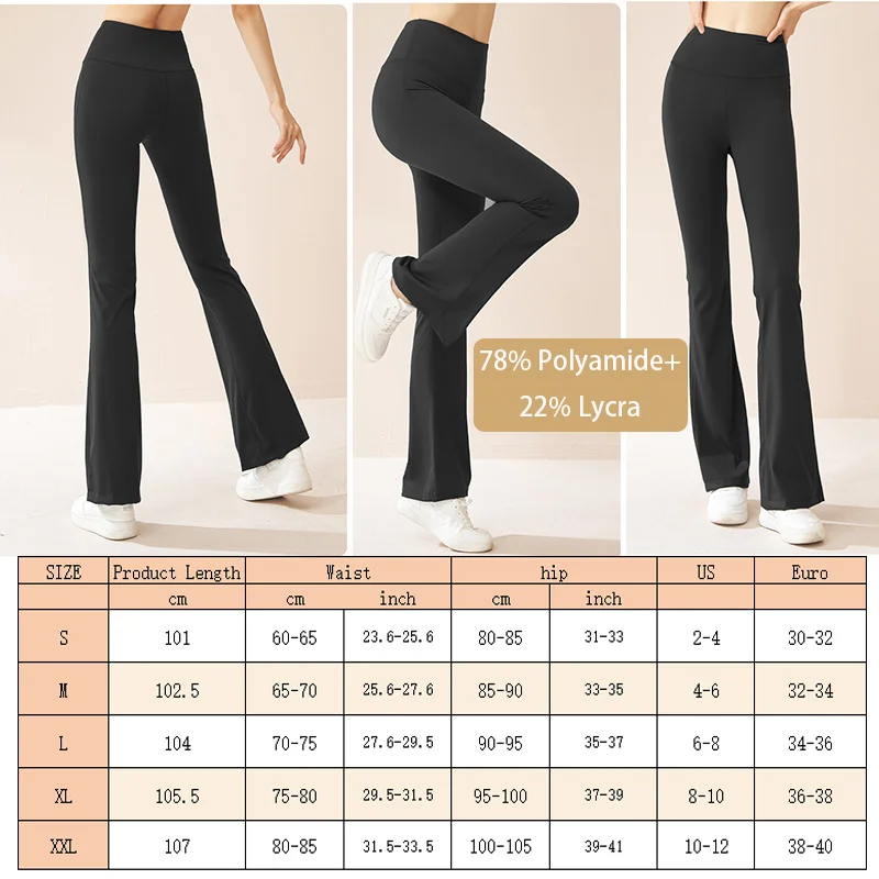 Aiithuug Lycra Super Stretchy Bell Bottoms Yoga Pants Upgrade Fabric Bootcut Yoga Leggings Gym Pant Yoga Legging Flare Leggings