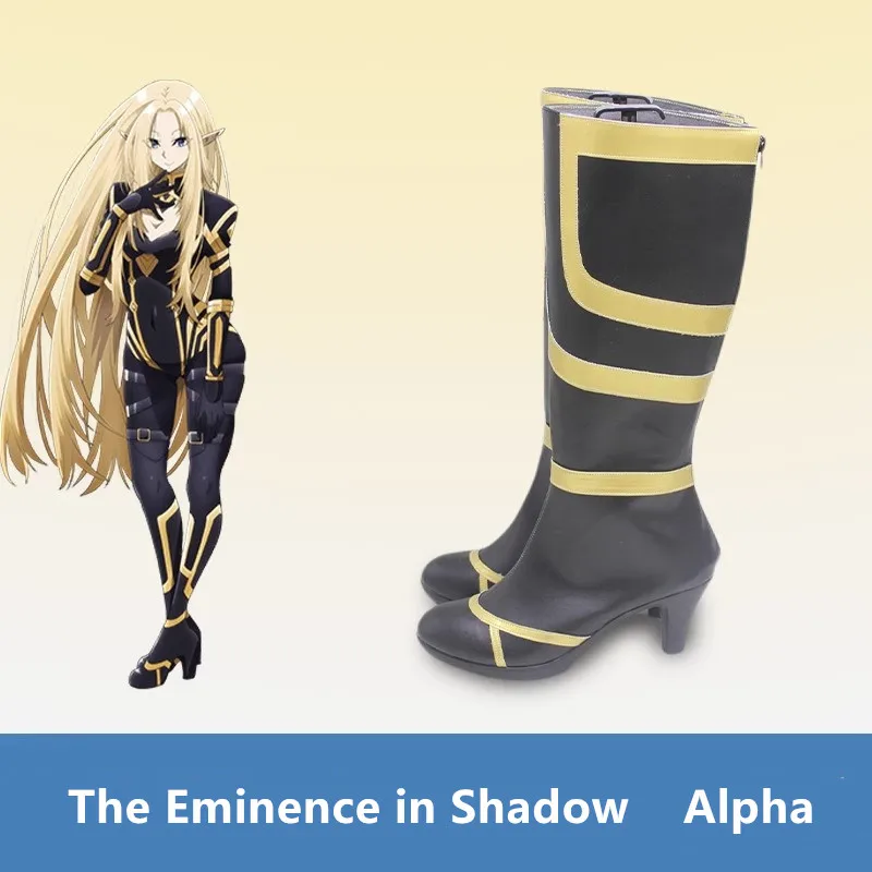 

Аниме The Eminence in Shadow Alpha Косплей Костюм Обувь Сапоги из искусственной кожи ручной работы