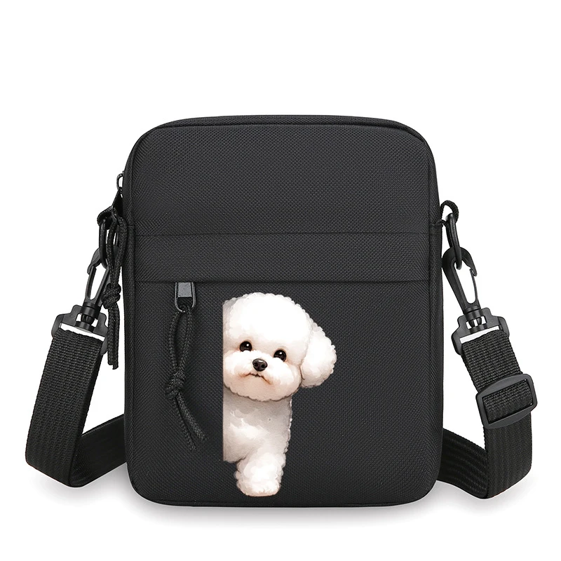 Fun Dogs Lovers Gifts Small Crossbody Bags Women Men Cartoon 3D Animal Dogs Mobile Phone Pouch Kids Fashion Zipper Shoulder Bag
