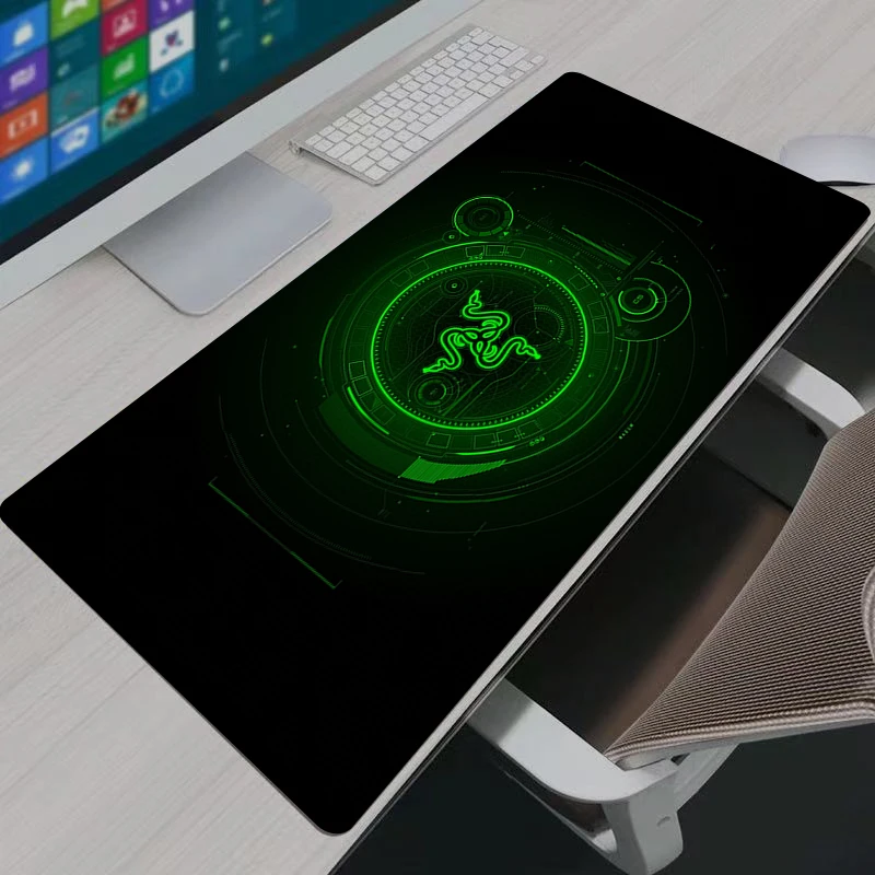 لوحة ماوس كبيرة بشعار Razer مكتب الكمبيوتر حصيرة مكتبية طاولة لوحة المفاتيح الكمبيوتر المحمول السجاد مكتب الهدايا اكسسوارات لوحة ماوس الألعاب
