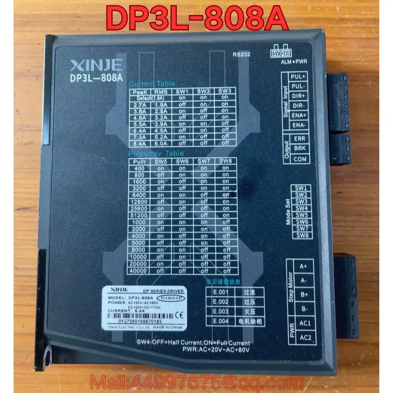 

Second-hand DP3L-808A stepper driver function test is normal