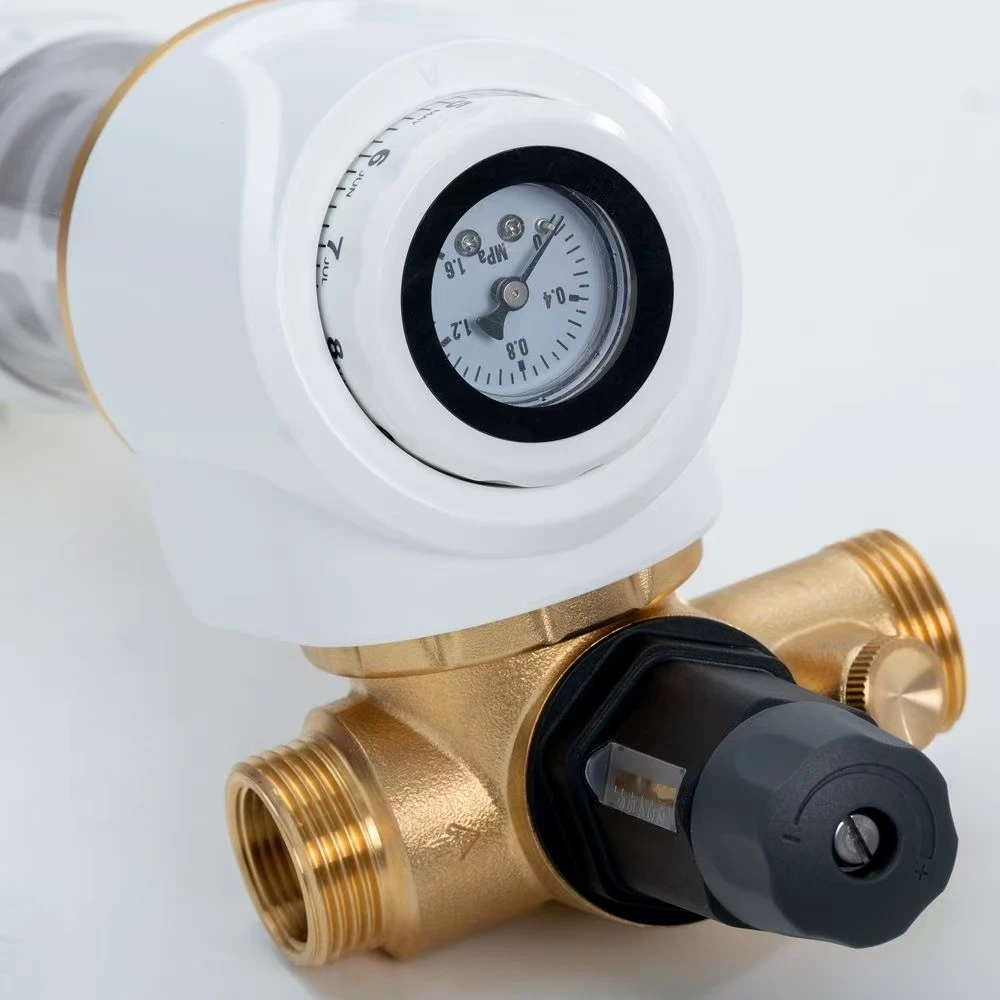 Spin Down Sediment Water Filter System with Pressure Gauge Auto Backwash Module with Touch Screen Home Pre-filtration System