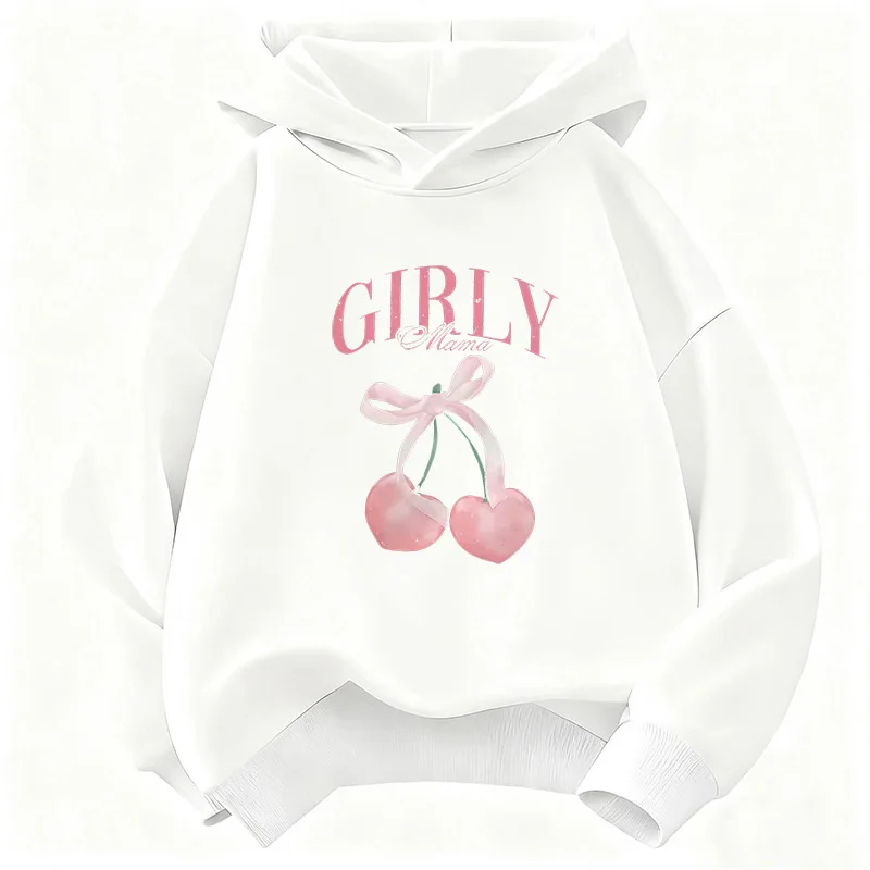 Y2k Mädchen-Sweatshirt mit Kirsch-Design, bedruckt, modisch, für Kinder, Kinder-Sweatshirts, Kapuzenpullover für Jungen und Mädchen, lässige Kapuzenpullover-Kleidung