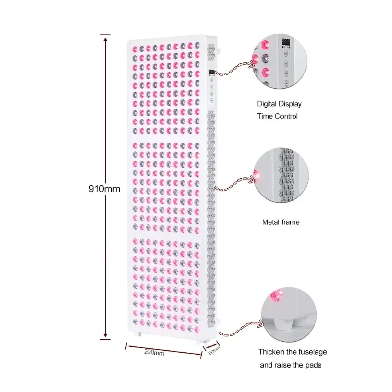 1000W 1500W 660nm 850nm Medic-al Grade Nir Full Body Re-dli-ght Therapie Near Infr-ared Led Panel Red Light Therapy