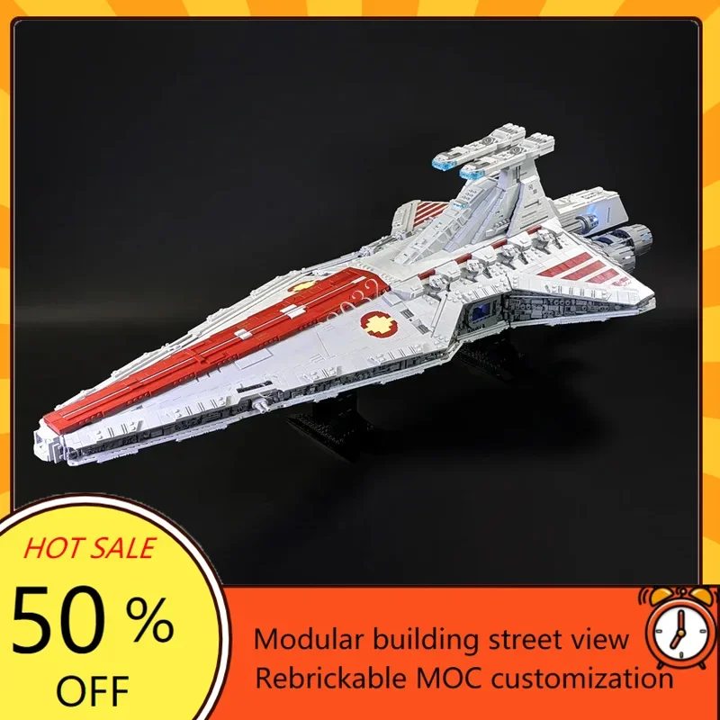 

11124PCS Venator-class Star Destroyer-UCCS Model Space War Military MOC SpaceShip Battle Model Custom Puzzles DIY Model Toy Gift