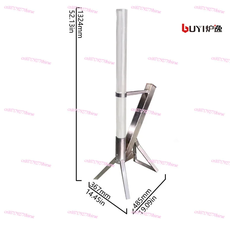 Rocket Furnace Household Party Courtyard Heating  Outdoor Camping Integrated   Stainless Steel Pellet