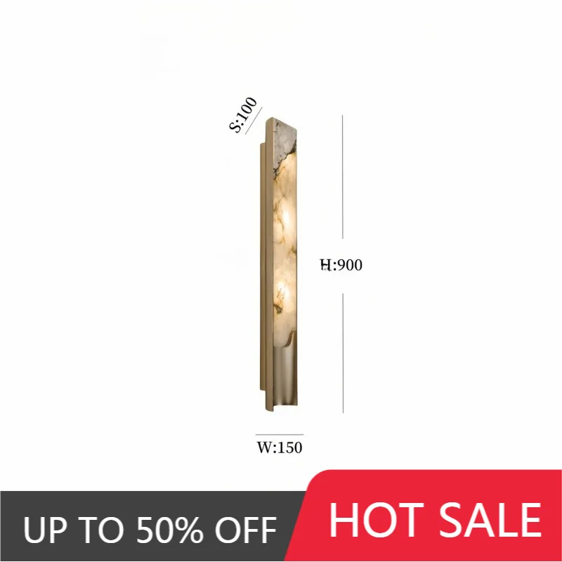Nordic Marble Stone Luxury LED Wall Pendant Light For Bedsides Corridor Villa Cafe Wall Chandelier Home Decor Indoor Wall Sconce