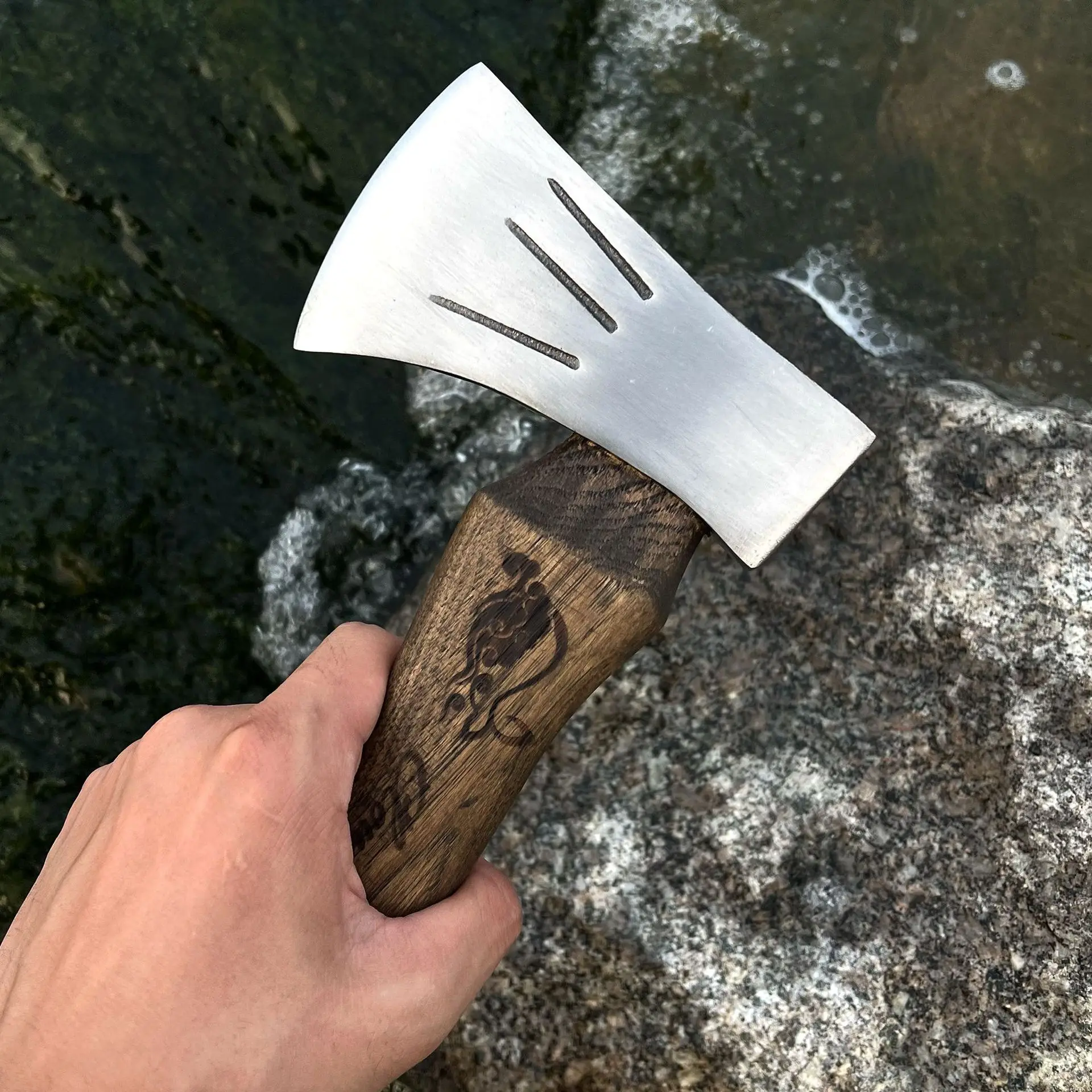 2026 New Outdoor Camping Axe Made Walnut Wood Durable Portable Must-have Tool for Hiking Chopping Trees Splitting Firewood