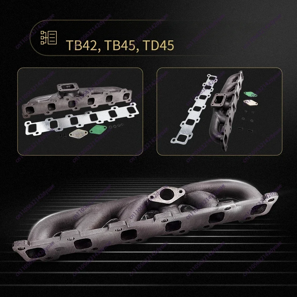 4.2L TD42 TB42 TB45 TB45 Top Mount Turbo Manifold with Gasket