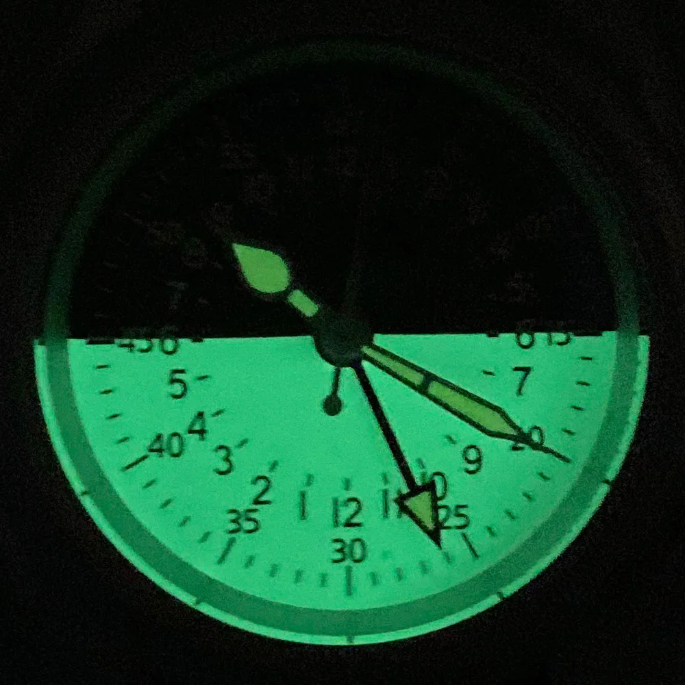 Caja de acero de titanio 40mm GMT NH34 reloj con cristal de zafiro luminoso para hombre 200M movimiento automático resistente al agua corona 3,8