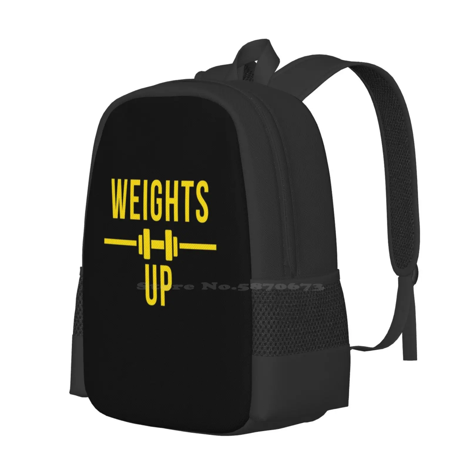 Weights Up Hot Sale Schoolbag Backpack Fashion Bags Gym Fitness Workout Exercise Funny Bodybuilding Motivation Training